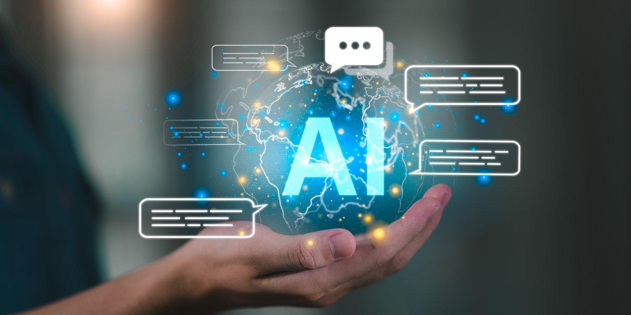 Illustration d'intelligence artificielle et réseaux sociaux en interaction, symbolisant l'AI social media interaction et la transformation numérique.
