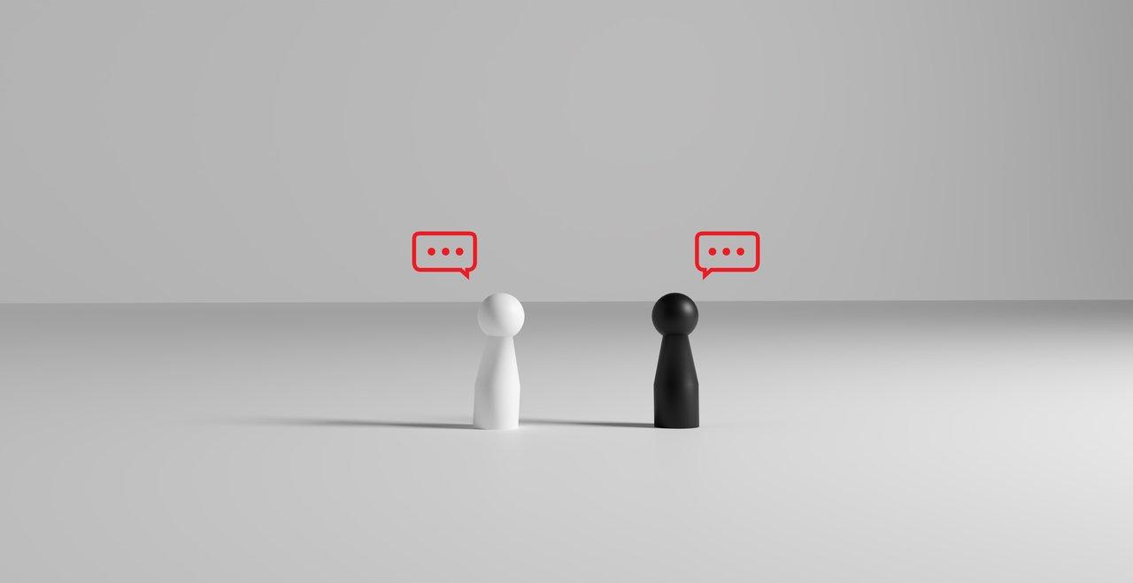Un exemple de fil de discussion engageant sur X, illustrant une conversation sociale minimaliste et contrastée.
